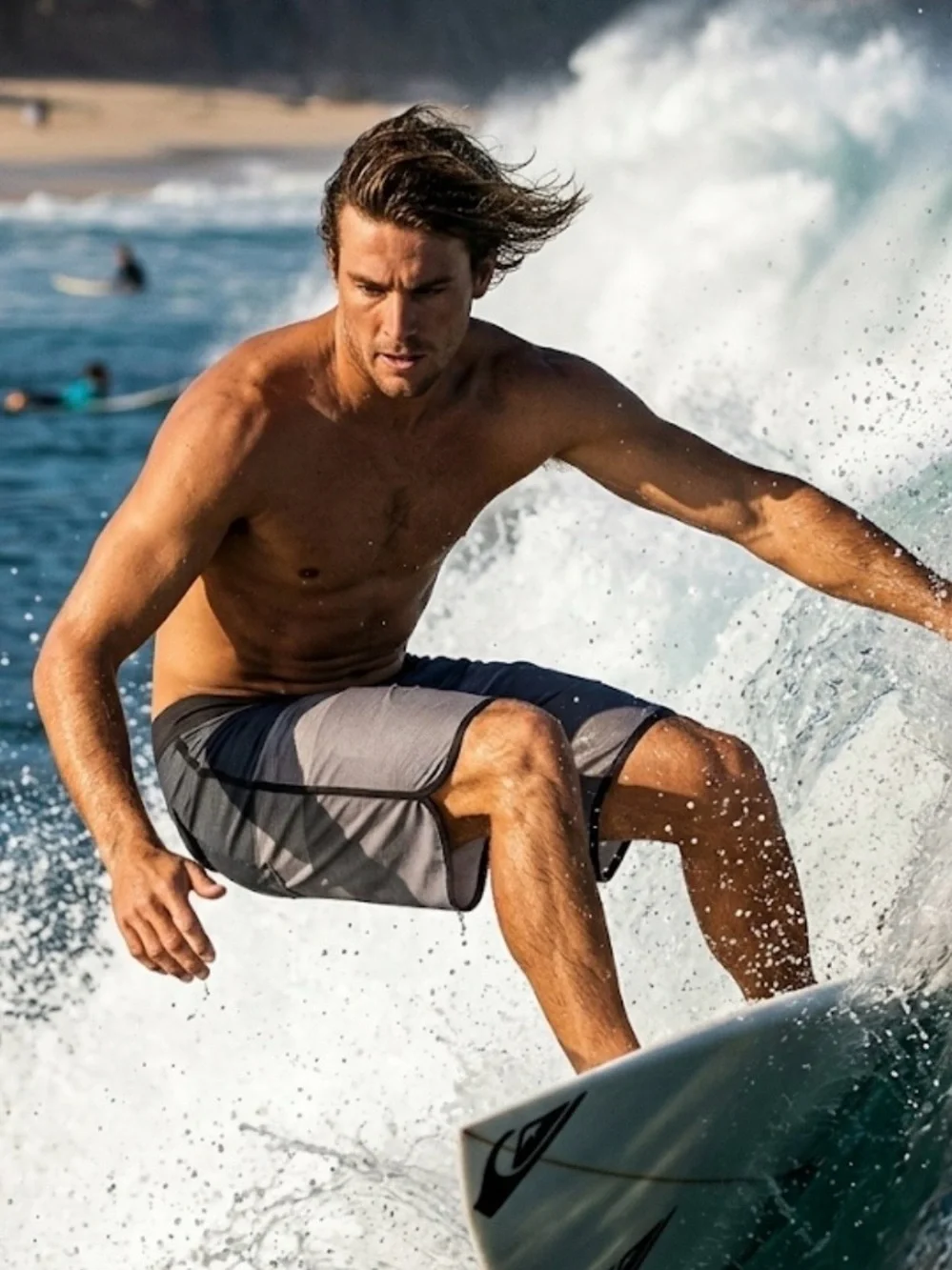 Quiksilver Highline Tijuana Board Shorts 4-Way Stretch Men's 36 NEW Coastal